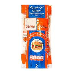 نان همبرگری سبوس دار 2 عددی سه نان 200 گرمی