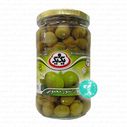 زیتون شور معمولی 670 گرمی یک و یک