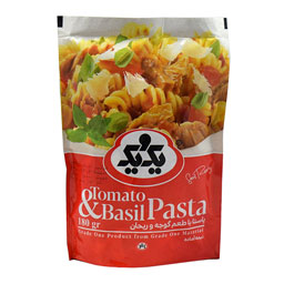 پاستا با طعم گوجه و ریحان 180 گرمی یک و یک