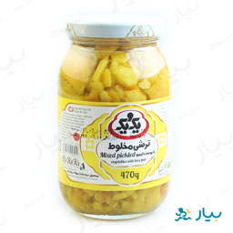 ترشی مخلوط با پوست لیمو 470 گرمی یک و یک