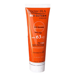 کرم ضد آفتاب رنگی مناسب انواع پوست SPF63 مقدار 50 گرمی دکتر ژیلا