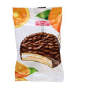 بیسکوئیت روکشدار کاکائویی با مارمالاد پرتقال شیرین عسل