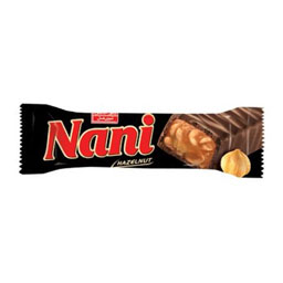 شکلات مغزدار کاراملی فندقی 40 گرمی نانی