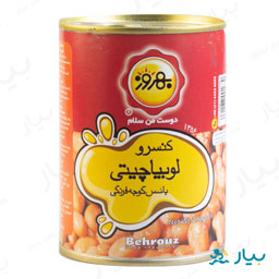 کنسرو لوبیا چیتی با سس گوجه فرنگی 390 گرمی بهروز