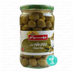 زیتون شور با هسته 670 گرمی مهرام