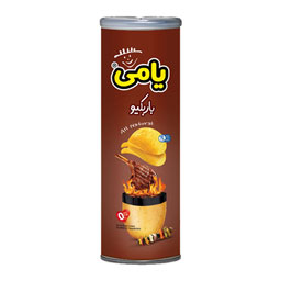 چیپس همسان قوطی باربیکیو 150 گرمی یامی