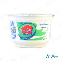 ماست چکیده پرچرب موسیردار 250 گرمی طراوت
