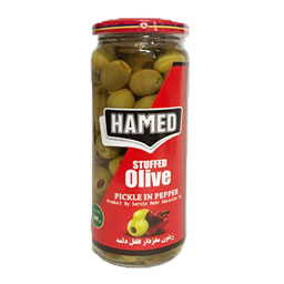 زیتون مغزدار فلفل دلمه 500 گرمی حامد
