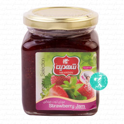 مربای توت فرنگی 330 گرمی شهدین