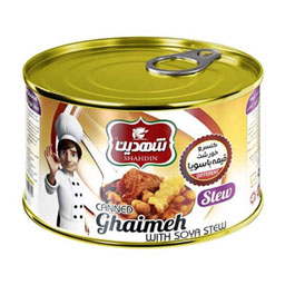 کنسرو خورشت قیمه با سویا 370 گرمی شهدین