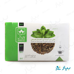 چای سبز کیسه ای با نعناع طبیعی 35گرمی دبش