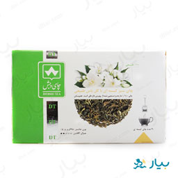 چای سبز کیسه ای با گل یاس طبیعی 35گرمی دبش