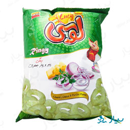 اسنک رینگی پنیر و پیاز جعفری 75 گرمی لوسی