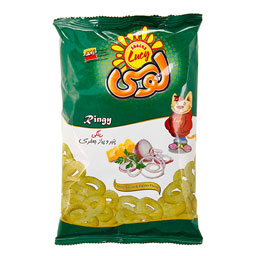 اسنک رینگی با طعم پنیر و پیاز جعفری 40 گرمی لوسی