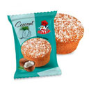 یک روغنی کاکائویی با روکش فرآورده کاکائویی با تزیین پودر نارگیل 55 گرمی ایسترم