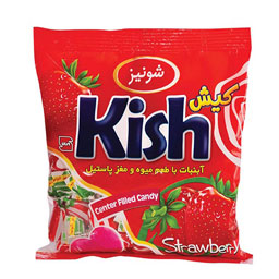 آبنبات با طعم میوه و مغز پاستیل کیش شونیز