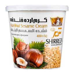 ارده کرم فندوق 400 گرمی شیررضا