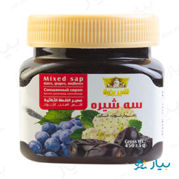 سه شیره (خرما، توت، انگور) 450 گرمی شیررضا