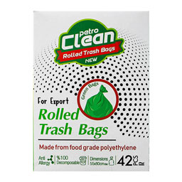 کیسه زباله رولی متوسط 42 عددی پتروکلین