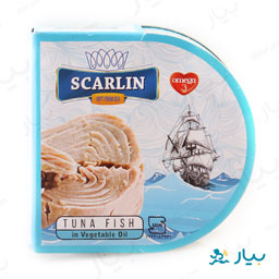 کنسرو تن ماهی در روغن مایع سویا (آبی) 180 گرمی اسکارلین