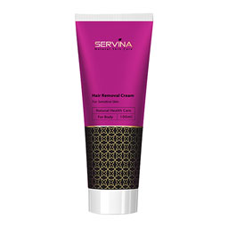 کرم موبر بدن مخصوص پوست های حساس حجم 100 میلی لیتری سروینا