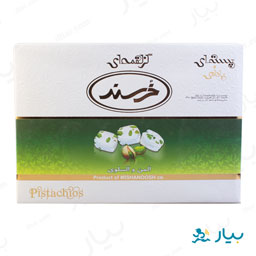 گز لقمه ای مخلوط مغز پسته و بادام 400 گرمی خرسند