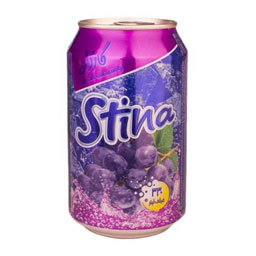 آبمیوه مخلوط انگور قرمزوسفید گازدار 330 میلی سان استار