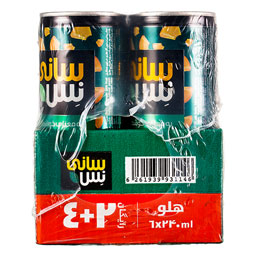 نوشیدنی بدون گاز هلو همراه تکه های میوه (4 + 2 عدد رایگان) 240 میلی لیتری سانی‌نس