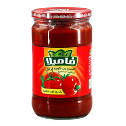 رب گوجه فرنگی شیشه ای 700 گرمی فامیلا