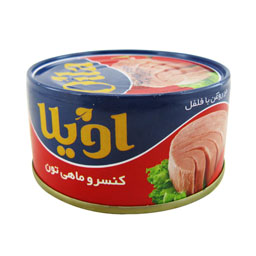کنسرو تن ماهی در روغن با فلفل 180 گرمی اویلا