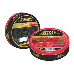 آبنبات رژیمی بدون شکر با طعم توت فرنگی قوطی فلزی 130گرمی ماردین