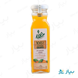 آب پرتقال پالپ دار شیشه 200 میلی لیتری کاریز