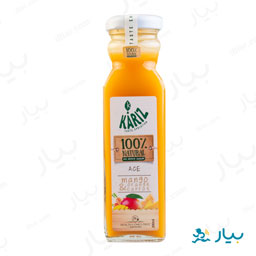 آبمیوه مخلوط انبه پرتقال هویج شیشه 200 میلی لیتری کاریز