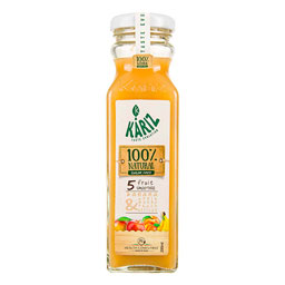 آبمیوه مخلوط پنج میوه 100 درصدشیشه 200 کاریز