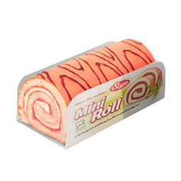 کیک رول اسفنجی با مغزی کرم کاکائو و کرم با طعم وانیل 100 گرمی سیرنگ