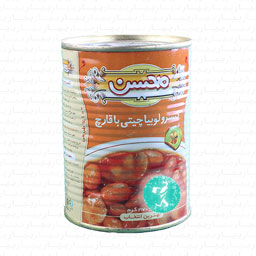 کنسرو لوبیا چیتی با قارچ 370 گرمی محسن