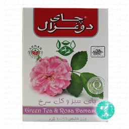 چای سبز و گل سرخ 100 گرمی دوغزال