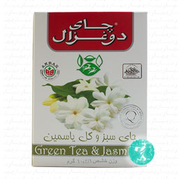 چای سبز و گل یاسمین 100 گرمی دوغزال