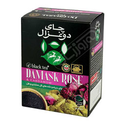 چای سیاه گل محمدی و هل 100 گرمی دوغزال