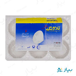 تخم مرغ تازه بسته بندی طلقی 6 عددی تلاونگ