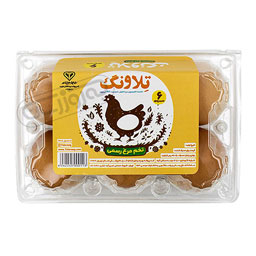 تخم مرغ 6عددی وکیوم قهوه ای تلاونگ