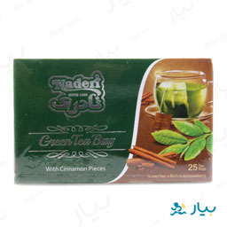 چای سبز کیسه ای ممتاز با تکه های دارچین 25 عددی نادری