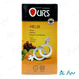 کاندوم تاخیری شیار دار هلیکس چند میوه 12 عددی اورز
