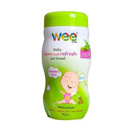 دستمال مرطوب کودک 70 برگی سیلندری تمیز کننده و پاک کننده wee