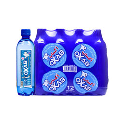 آب غنی شده با اکسیژن باکس 12 عددی 500 میلی لیتری لیتری اکساب