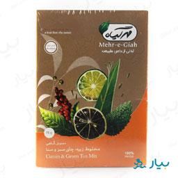 دمنوش زیره و چای سبز 75 گرمی مهرگیاه