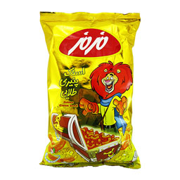 اسنک(پفک) پنیری طلایی حاوی ویتامین C و گروه B مزمز 100 گرمی