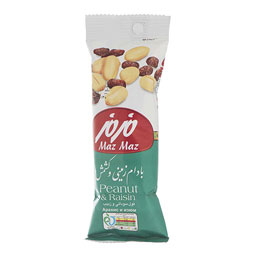 بادام زمینی و کشمش 30 گرمی مزمز