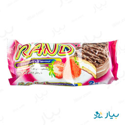 بیسکویت دوقلو کرمدار توت فرنگی با روکش کاکائو والس 40گرمی رند