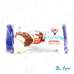 کیک لایه ای کرمدار با روکش کاکائو 40 گرمی آدرین